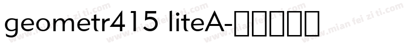 geometr415 liteA字体转换